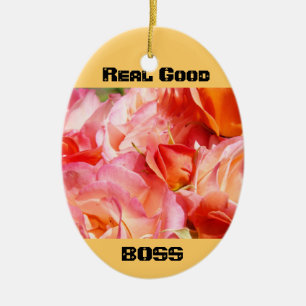 Real Good Boss oranment gifts Thank You Holidays Ceramic Tree Decoration