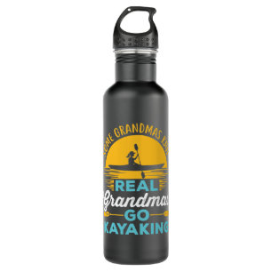 Real Grandmas Go Kayaking Kayak Yak Women  710 Ml Water Bottle