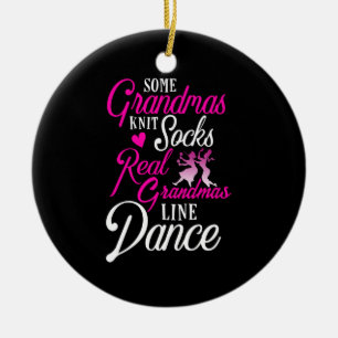 Real Grandmas Line Dance Country Dancing Ceramic Tree Decoration
