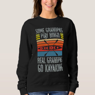 Real Grandpas Go Kayaking Retro Vintage Sweatshirt