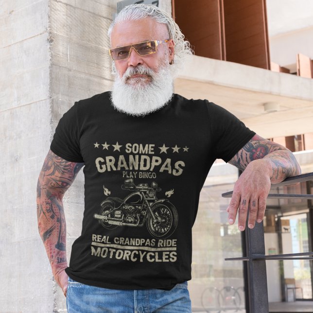 Real Grandpas Ride Motorcycle Biker Grandpa T-Shirt (Creator Uploaded)