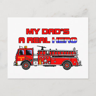 Real Hero Firefighter Postcard