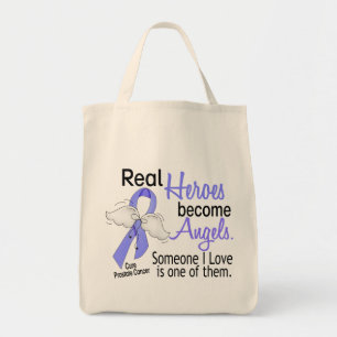 Real Heroes Become Angels Prostate Cancer Tote Bag