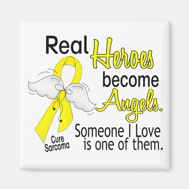 Real Heroes Become Angels Sarcoma Magnet (Front)