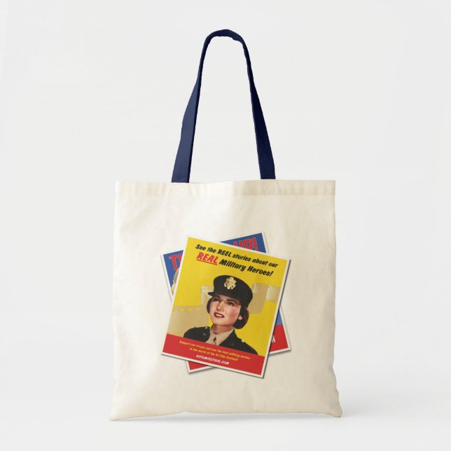 Real Heroes GIFF Vintage Poster Tote (Female) (Front)