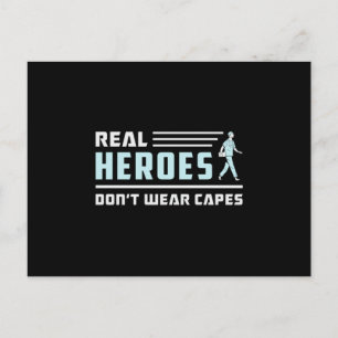 Real Heroes Paramedic Ambulance EMS EMT Funny Postcard