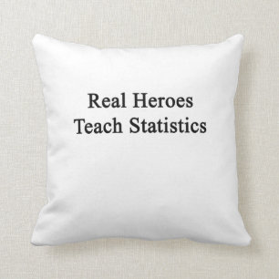 Real Heroes Teach Statistics Cushion