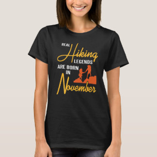 Real Hiking Legends Are Born In November Retro Pre T-Shirt