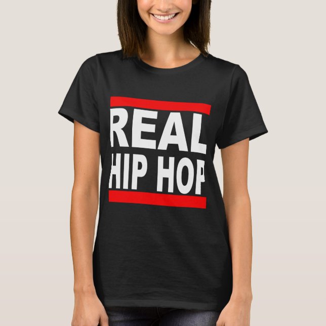 Real Hip Hop Black Tee Womens (Front)