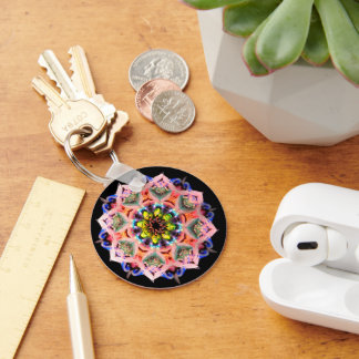 Real Kaleidoscope Images Keychain