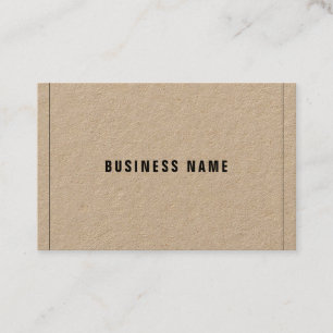 Real Kraft Paper Company Fashionable Modern Business Card