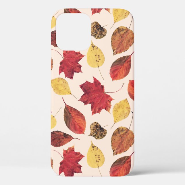 Real leaves photo, unique seamless pattern. Case-Mate iPhone case (Back)