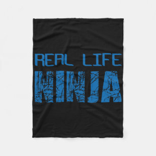 Real Life Ninja Easy Christmas Gift  Fleece Blanket