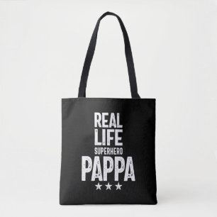 Real Life Superhero Pappa Father Gift Tote Bag