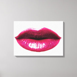 Real LIps Wrapped Canvas 20x14"