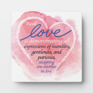 Real Love demonstrated Plaque