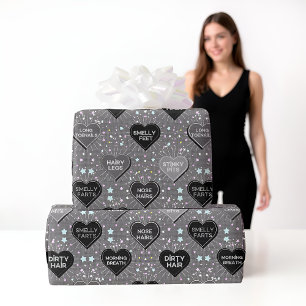 Real love grey wrapping paper