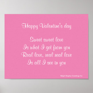 Real love valentine's day poster