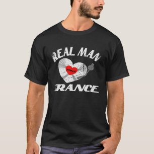 Real Man Love Play Trance Music Idea DJ Vinyl Reco T-Shirt