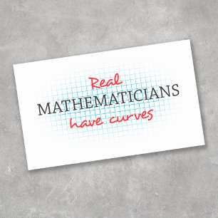 Real Mathematicians Have Curves Funny Math Rectangular Sticker