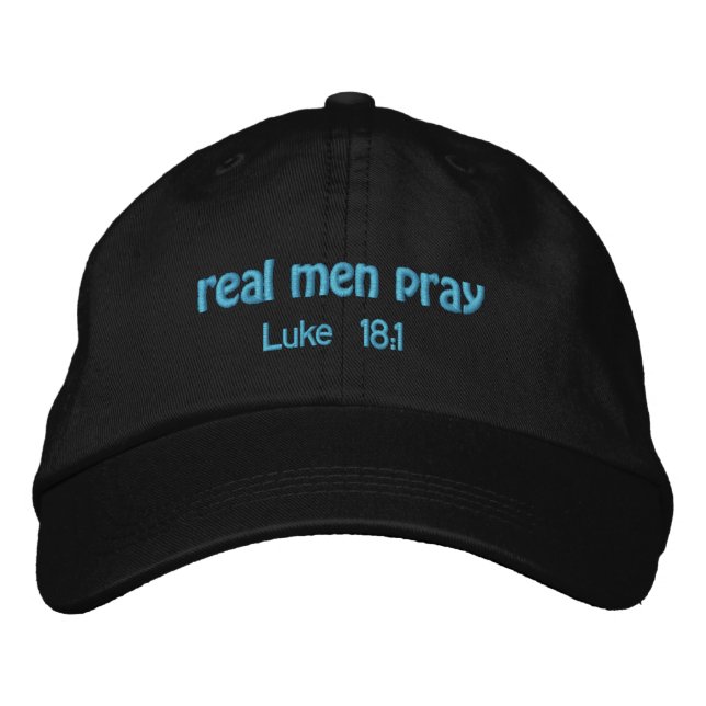 real mean pray Bible Quote Customise It Embroidered Hat (Front)