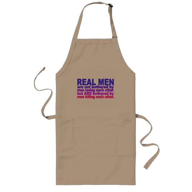 Real Men apron - choose style & colour (Front)