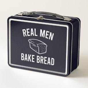 Real Men Bake Bread - Funny Baking Design Metal Lunch Box