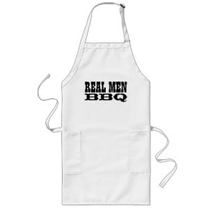 Real Men BBQ   Big long barbecue aprons for men