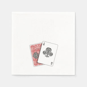 Real Men Bluff Poker Player Gambler Casino Gift Napkin