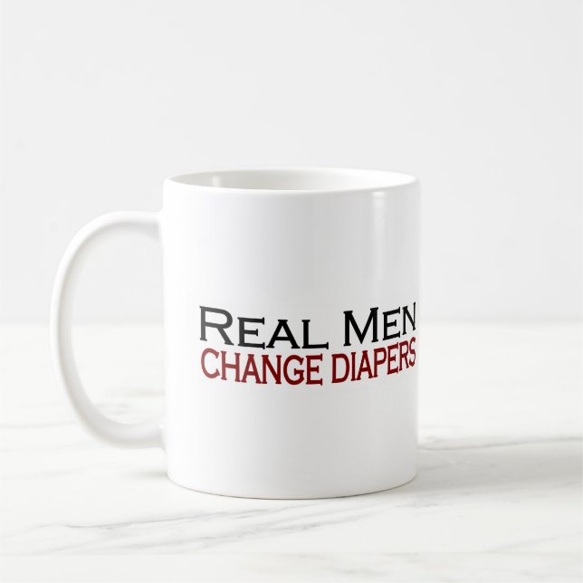 Real Men Change Diapers Coffee Mug (Left)