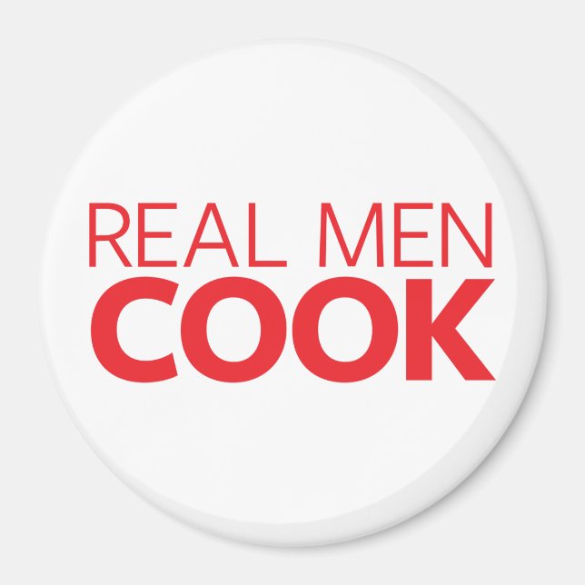 Real Men Cook Magnet (Front)