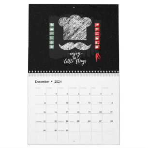 Real Men Cook with quotes Calendar