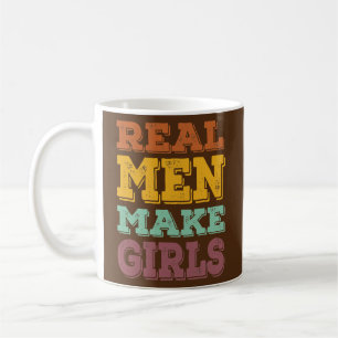 Real Men Daughter Funny Father's Day Dad Retro Coffee Mug
