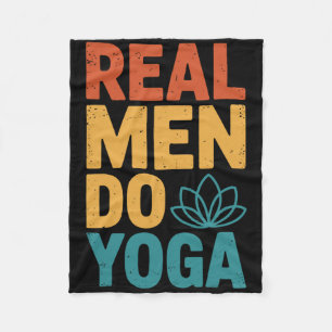 Real Men Do Yoga Fleece Blanket