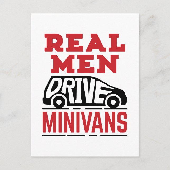 Real Men Drive Minivans Postcard (Front)