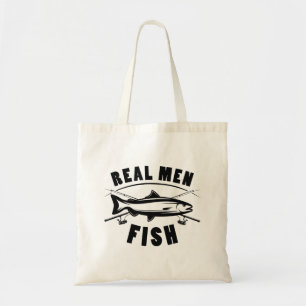 Real Men Fish Tote Bag