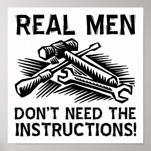 Real Men Funny Poster (Front)