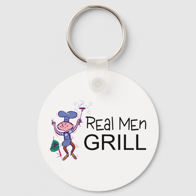 Real Men Grill Key Ring (Front)