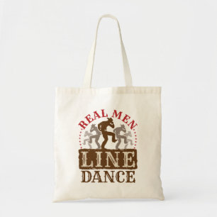 Real Men Line Dance Country Dancing Tote Bag