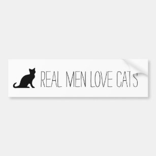 Real men love cats bumper sticker