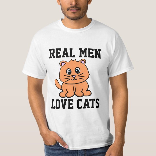 REAL MEN LOVE CATS CAT T-SHIRTS (Front)