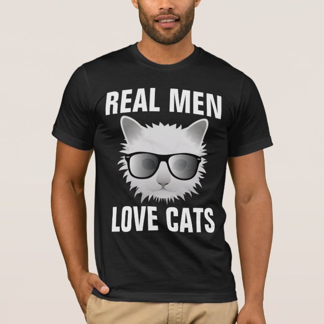 REAL MEN LOVE CATS, CAT T-SHIRTS (Front)