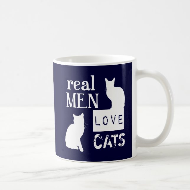 Real Men Love Cats Coffee Mug (Right)