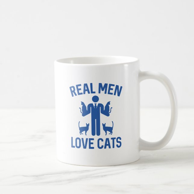 Real Men Love Cats Coffee Mug (Right)
