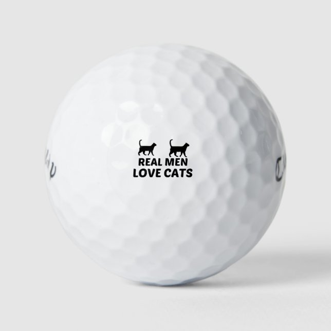 REAL MEN LOVE CATS GOLF BALLS (Front)