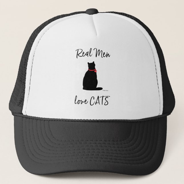 Real-Men-love-Cats, Graphic Cool Trucker Hat (Front)