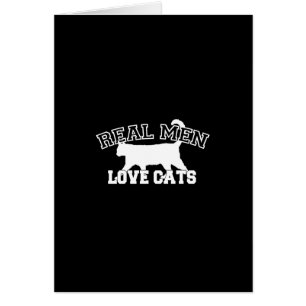 Real Men Love Cats Graphic Design on Black Decor