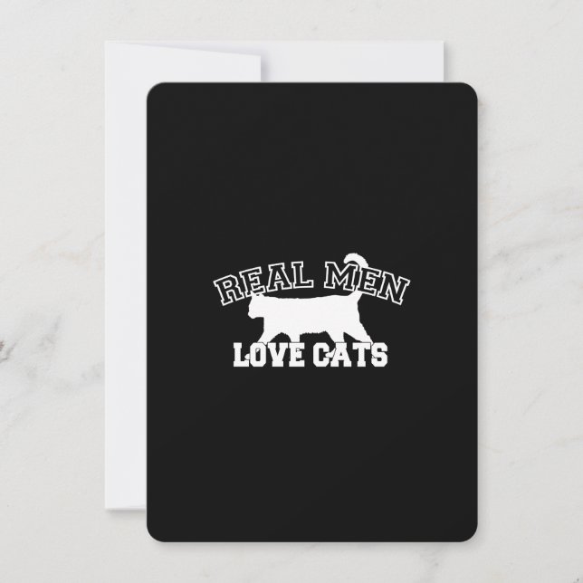 Real Men Love Cats Graphic Design on Black Decor (Front)