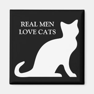 Real men love cats magnet