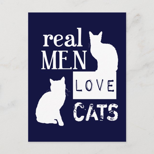 Real Men Love Cats Postcard (Front)